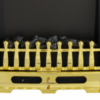 Elektrokamin Elektro-Heizung Kaminofen 2000W gold