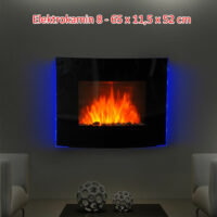 Elektrokamin Wandkamin mit LEDs und Flammeneffekt
