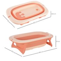 Ergonomische Babybadewanne Babywanne faltbar - Rosa