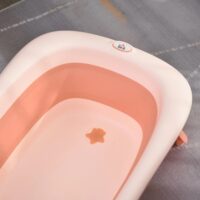 Ergonomische Babybadewanne Babywanne faltbar - Rosa