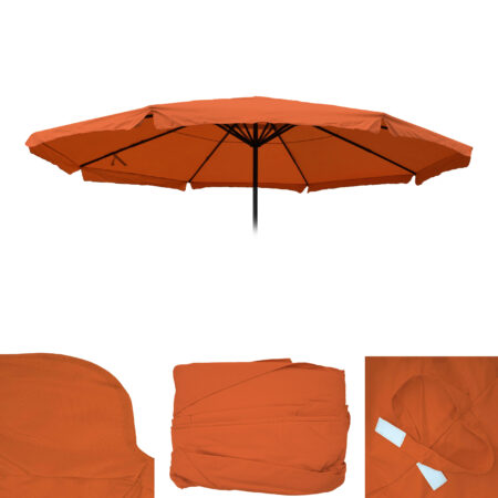 Ersatz-Bezug für Sonnenschirm Meran Pro mit Volant Ø5m terracotta