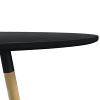 Esstisch Camille Ø80 cm Retro-Design schwarz