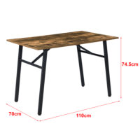 Esstisch Flatanger 110x70x75cm für 4 Personen Dunkler Holzton