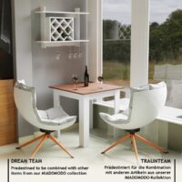 Esstisch Quadratisch 80x80cm Braun für 4 Personen MDF