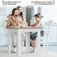 Esstisch Quadratisch 80x80cm Braun für 4 Personen MDF