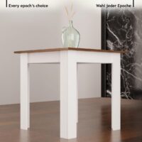 Esstisch Quadratisch 80x80cm Braun für 4 Personen MDF