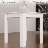 Esstisch Quadratisch 80x80cm Weiss für 4 Personen MDF