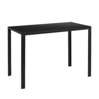 Esstisch Enschede 105x60x75 cm Tischplatte Glas Schwarz