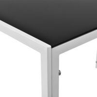 Esstisch Enschede 105x60x75 cm Tischplatte Glas Schwarz/Weiss