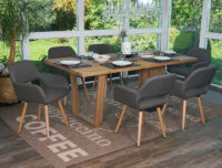 Esszimmerstuhl Altena Retro II ~ Kunstleder grau