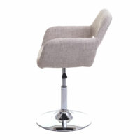Esszimmerstuhl Altena Retro III Stoff/Textil creme/grau