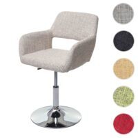 Esszimmerstuhl Altena Retro III Stoff/Textil creme/grau