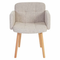 Esszimmerstuhl Orlando II Textil creme/grau