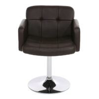 Esszimmerstuhl Orlando Kunstleder Chrom braun