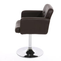 Esszimmerstuhl Orlando Kunstleder Chrom braun