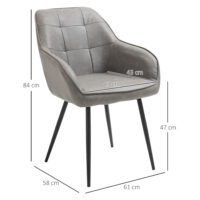 Esszimmerstuhl Retro Design Grau