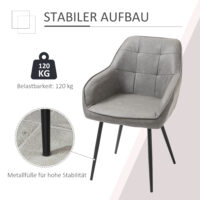 Esszimmerstuhl Retro Design Grau