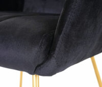 Esszimmerstuhl Retro Design Samt goldene Füsse