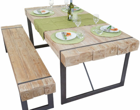 Esszimmertisch + 1x Sitzbank massiv ~ 180cm