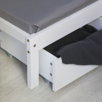 Etagenbett Hochbett mit Schreibtisch 90x200cm Weiss