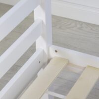 Etagenbett Hochbett mit Schreibtisch 90x200cm Weiss