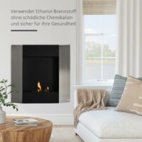 Ethanol-Kamin Bio-Ethanol Ofen 72x72cm Edelstahl