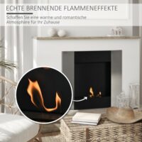 Ethanol-Kamin Bio-Ethanol Ofen 72x72cm Edelstahl