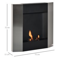 Ethanol-Kamin Bio-Ethanol Ofen 72x72cm Edelstahl