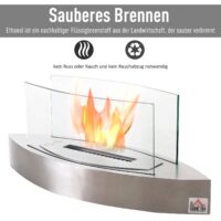 Ethanol-Kamin Tischkamin BioEthanol Ofen Edelstahl