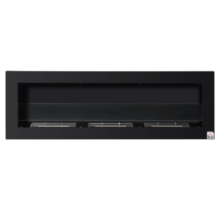 Ethanol-Kamin Wandkamin 120x40cm Bio-Ethanol Ofen schwarz
