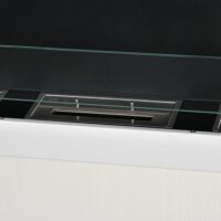Ethanol-Kamin Wandkamin 120x40cm Bio-Ethanol Ofen weiss