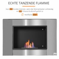 Ethanol-Kamin Wandkamin 80x54cm Bio-Ethanol Ofen