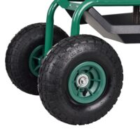 Fahrbarer Gartensitz bis 135kg Grün