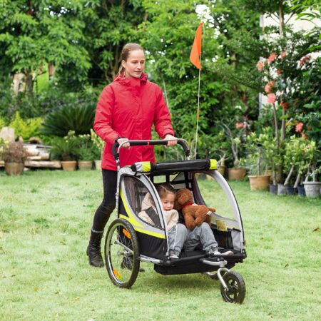 Fahrradanhänger 2-in-1 Joggerfunktion Kinderanhänger Veloanhänger