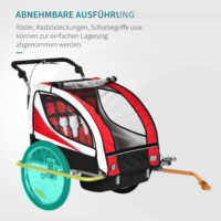 Fahrradanhänger Kinderanhänger für 2 Kinder Veloanhänger
