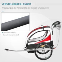 Fahrradanhänger Kinderanhänger für 2 Kinder Veloanhänger