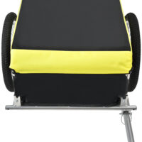 Fahrradanhänger 130x65x50cm mit Blache Wetterfest Gelb/schwarz