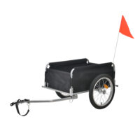 Fahrradanhänger 130x65x50cm mit Blache Wetterfest Gelb/schwarz