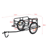 Fahrradanhänger Metallrahmen feste Bodenplatte 130x72x49cm