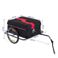 Fahrradanhänger Veloanhänger 40kg Traglast mit Blache