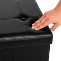 Faltbare Sitzbank Sitzhocker MDF - 80x40x40 cm schwarz