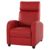 Fernsehsessel Denver Kunstleder ~ rot