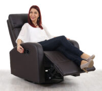 Fernsehsessel HWC Premium drehbar mit Wippfunktion ~ braun