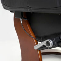 Fernsehsessel MCA Echtleder 150kg  ~ schwarz walnussfarben