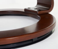 Fernsehsessel MCA Echtleder 150kg  ~ schwarz walnussfarben