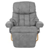 Fernsehsessel MCA Stoff/Textil 150kg - hellgrau naturbraun