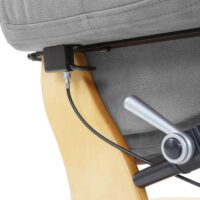 Fernsehsessel MCA Stoff/Textil 150kg - hellgrau naturbraun