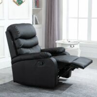 Fernsehsessel Relaxsessel Kunstleder Schwarz