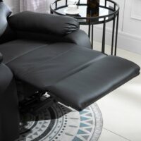 Fernsehsessel Relaxsessel Kunstleder Schwarz