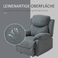 Fernsehsessel Relaxsessel Stoffbezug 97x96x105.5cm